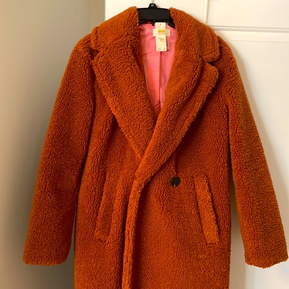 NWT Anthropologie Maeve Teddy coat in toasted coconut Size XS - Picture 1 of 5